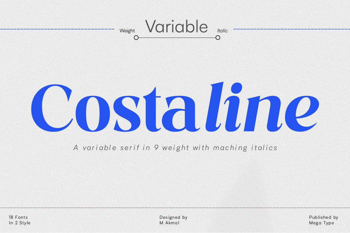 Costaline Font Family| Sale 40%, a Serif Font by Megatype (Photo 1 of 15)