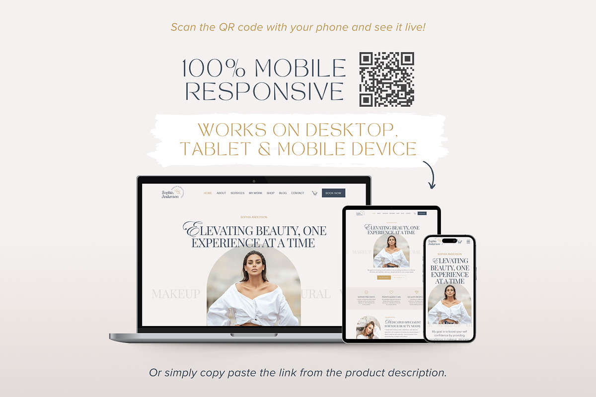 Wix Template Beauty Business Website, a Wix Template by vectorocean (Photo 5 of 11)