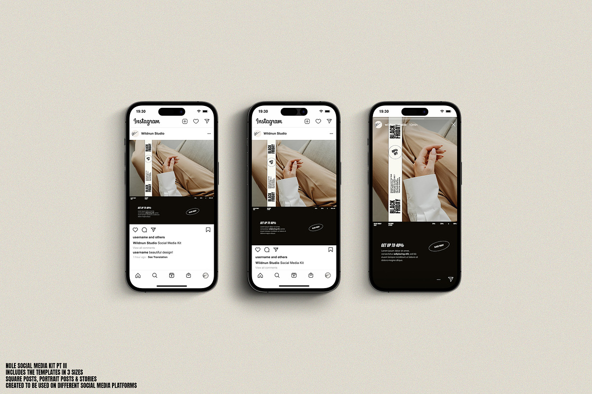 NOLE / Social Media Kit (III), a Social Media Template by Wildnun Studio (Photo 9 of 23)