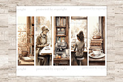 Coffee House Bookmarks Print And Cut, a Food Illustration by GlamArtZhanna (Thumbnail 2 of 3)