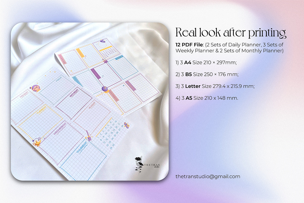 [Ready-to-print] Planet Planner, a Stationery Template by The Tran Studio (Photo 2 of 5)