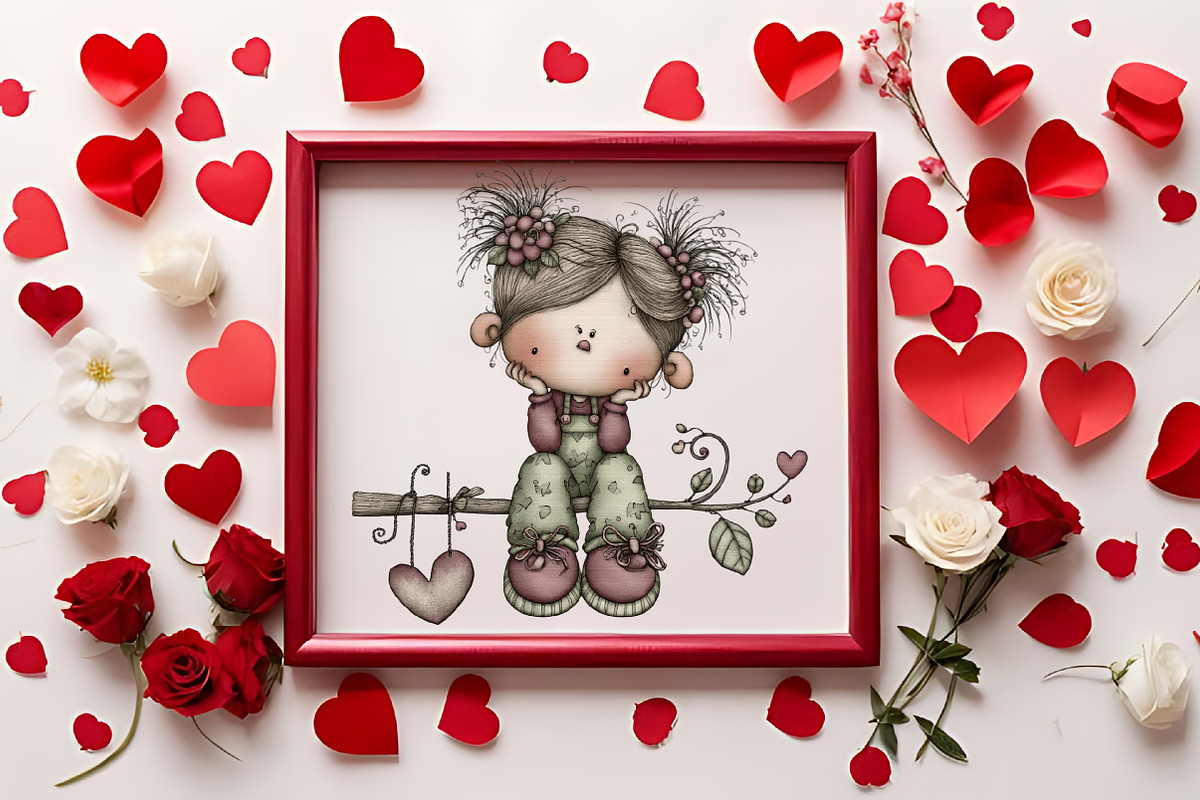 Quirky Valentine Fairy Clip Art, an Illustration by RobertsArt (Photo 3 of 7)