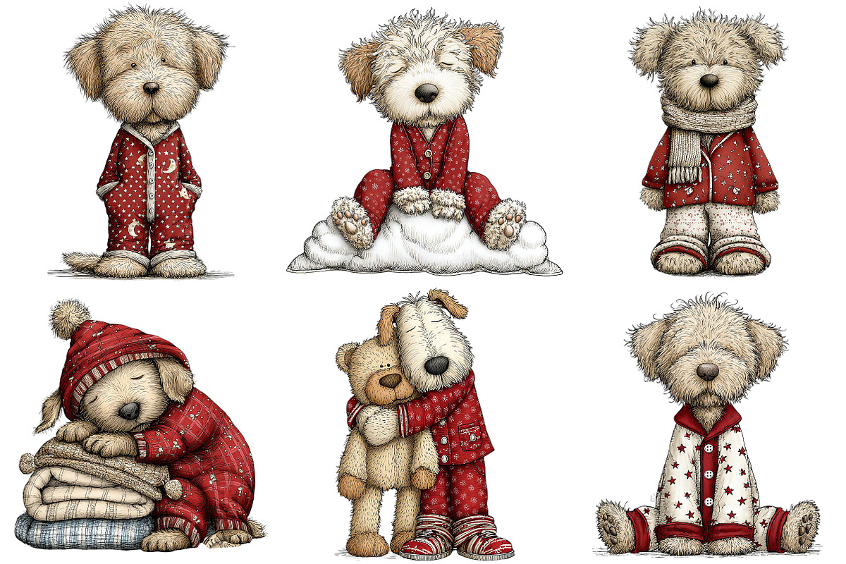 Winter Pijama Dog Clipart, an Illustration by Craft Nest (Photo 10 of 10)