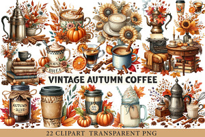 Vintage Autumn Coffee Sublimation, an Illustration by cherrydesign