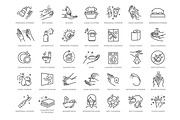 Hygiene Icons. Outline Icons, an Object Graphic by Tettygreen (Thumbnail 1 of 3)