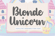 Blonde Unicorn - Handwritten Font, a Script Font by Balpirick Studio (Thumbnail 1 of 7)