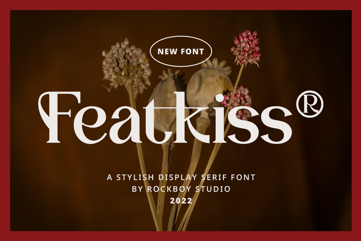 Featkiss - Modern Stylish, a Serif Font by RockboyStd (Photo 1 of 12)