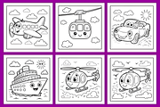 Vroom Vroom Vehicles Coloring Pages, a Decorative Illustration by Coco Bloom (Thumbnail 3 of 4)