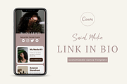 Social Media Link In Bio Page Canva, a Landing Page Template by The Chaos Project (Thumbnail 1 of 7)