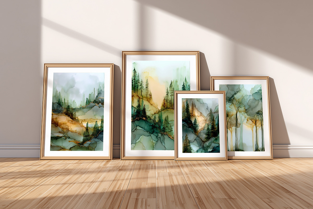 Watercolor Forest Illustration, a Decorative Illustration by Housui Patterns (Photo 8 of 12)