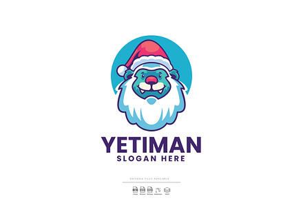 Yeti Mascot Logo Template