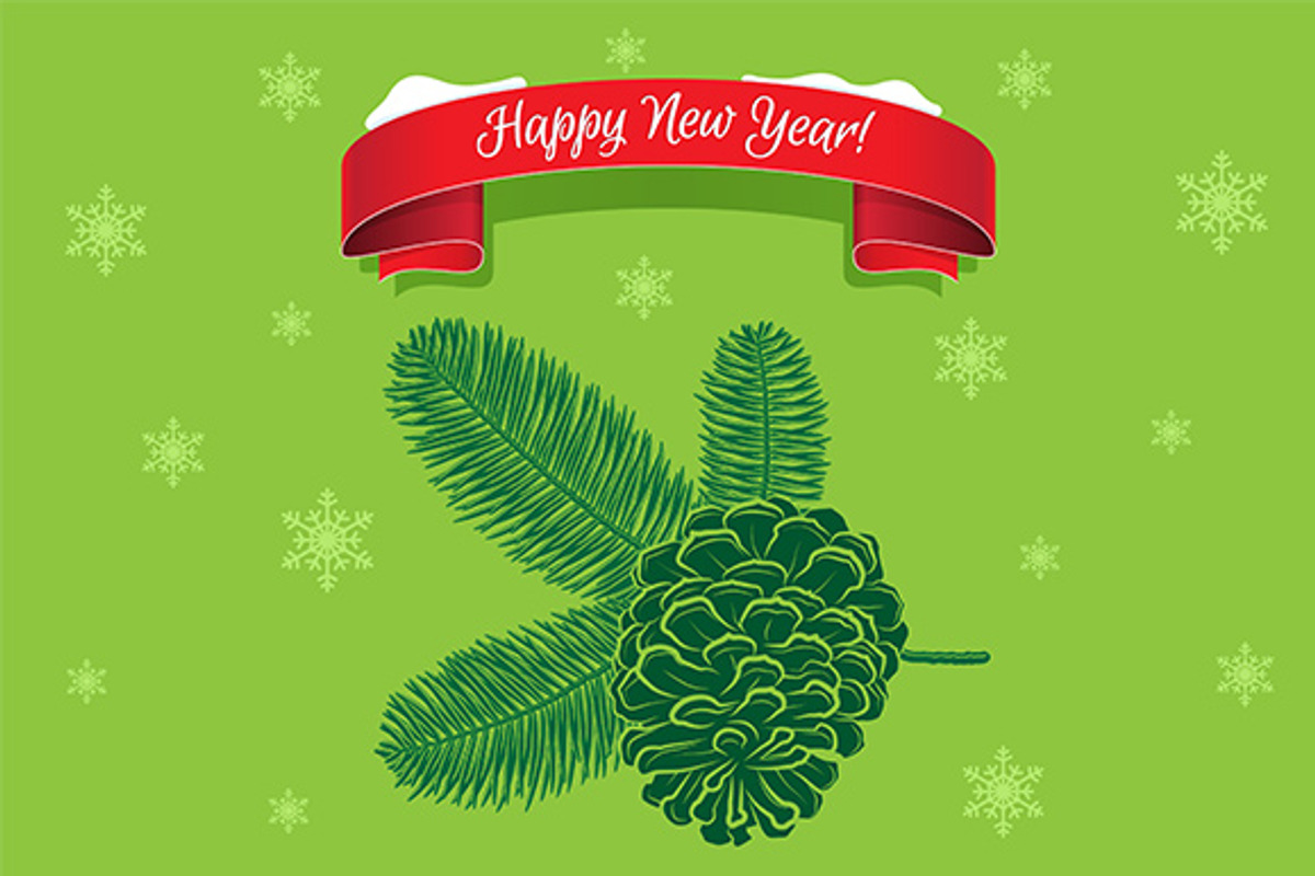 Christmas and New Year Pine Cones, an Illustration by Shurik76 (Photo 1 of 4)