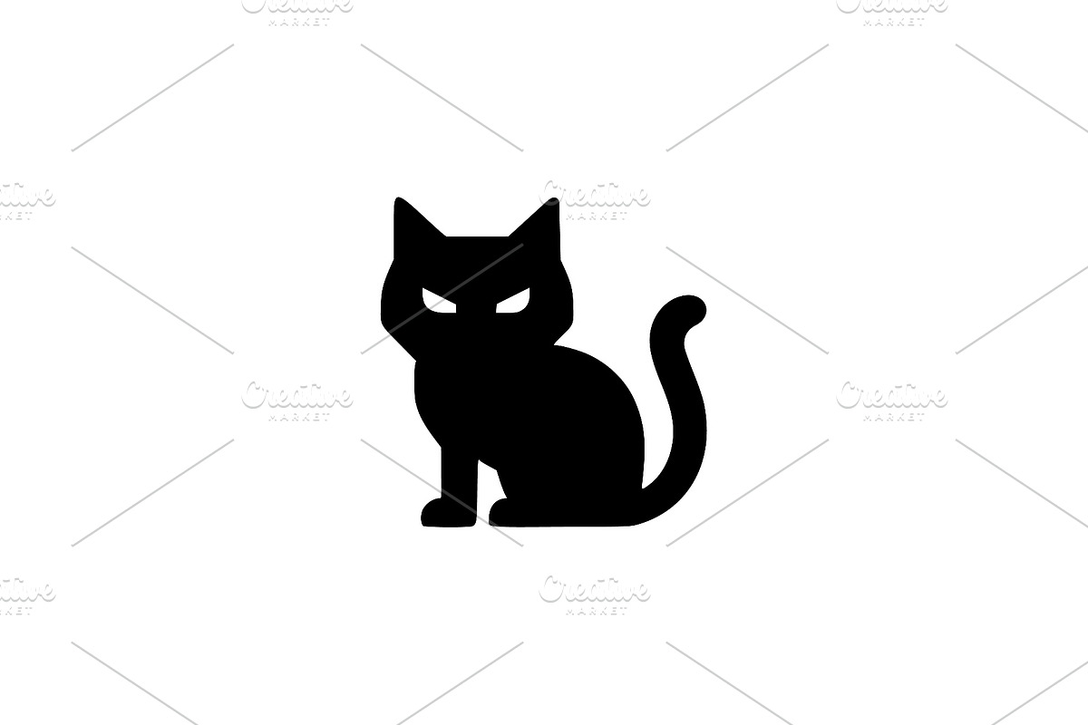 Black Pet Cat Silhouette Vector, an Animal Illustration by Vectorium Studio (Photo 1 of 4)