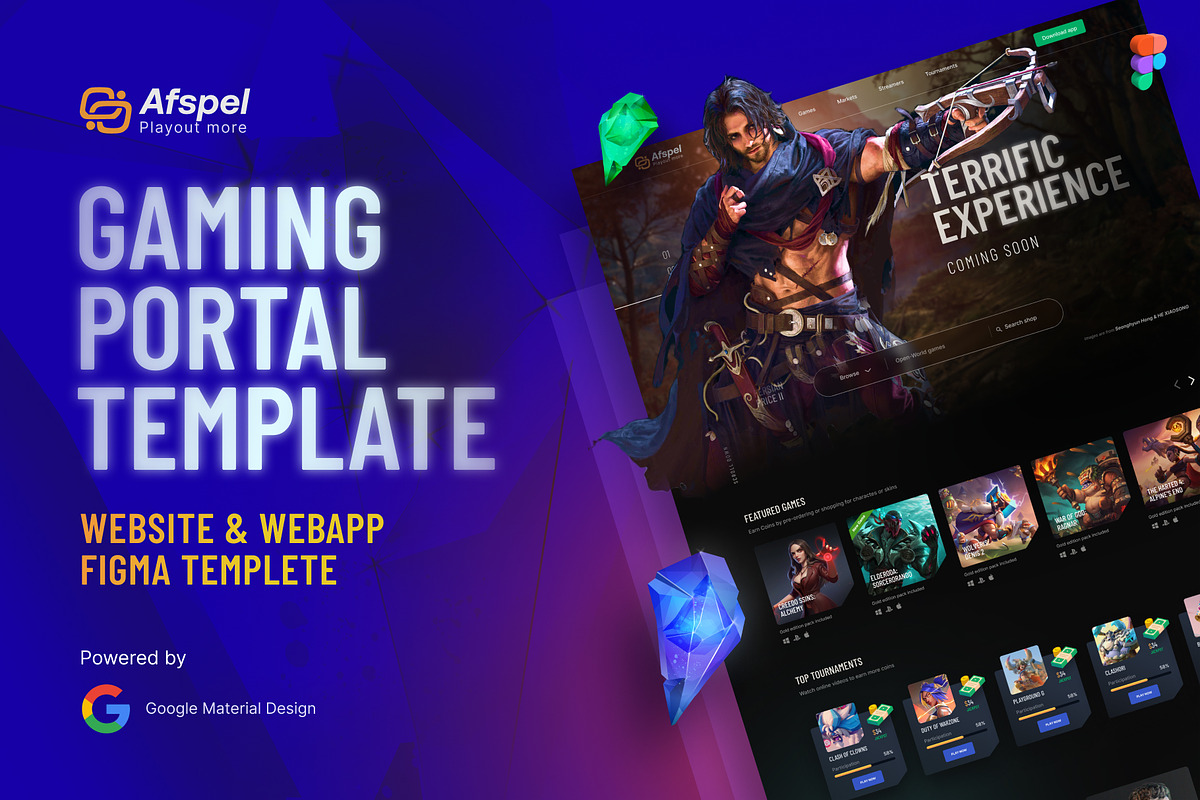 Afspel | Gaming Portal Design, a Landing Page Template by 0effortthemes (Photo 1 of 7)