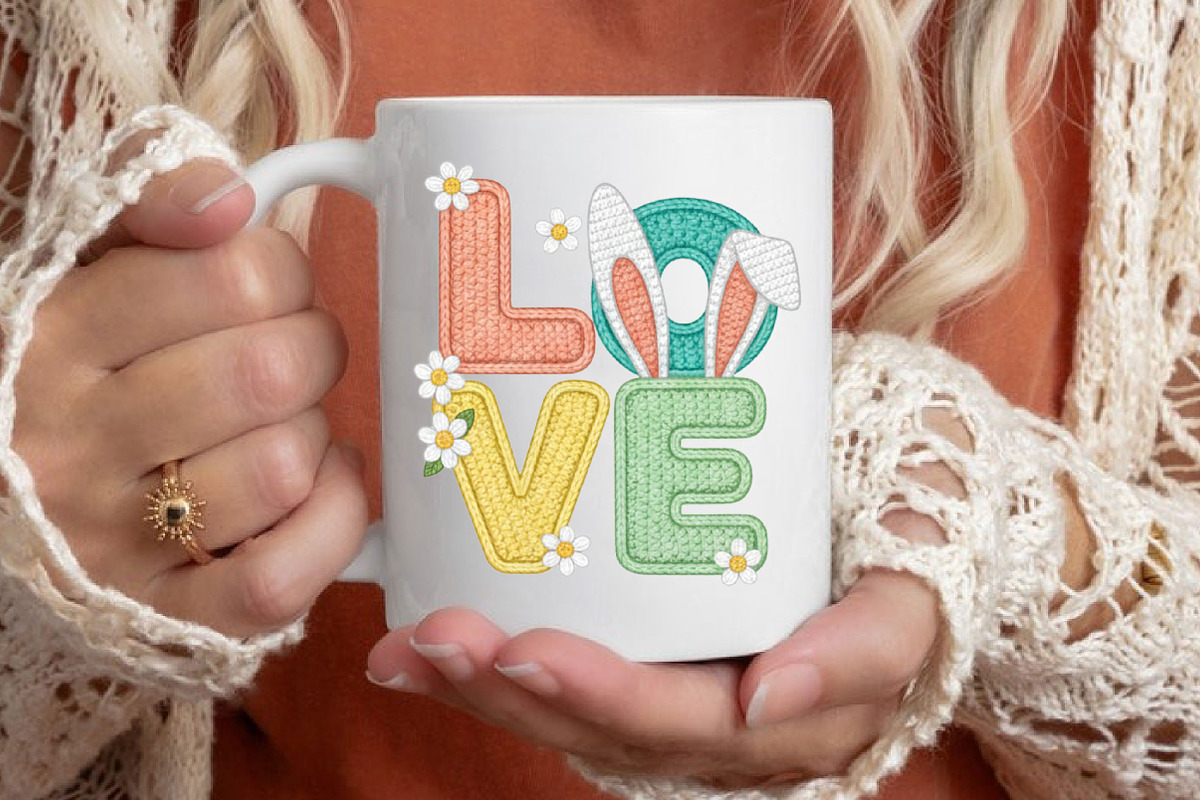 Yarn Crochet Easter Love PNG, an Illustration by Designking (Photo 4 of 6)