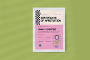 Certificate Pink Colorful Y2K Pixel, a Stationery Template by Neermana (Thumbnail 4 of 4)