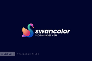 Swan Color Gradient Colorful Logo, a Branding & Logo Template by ivan_artnivora