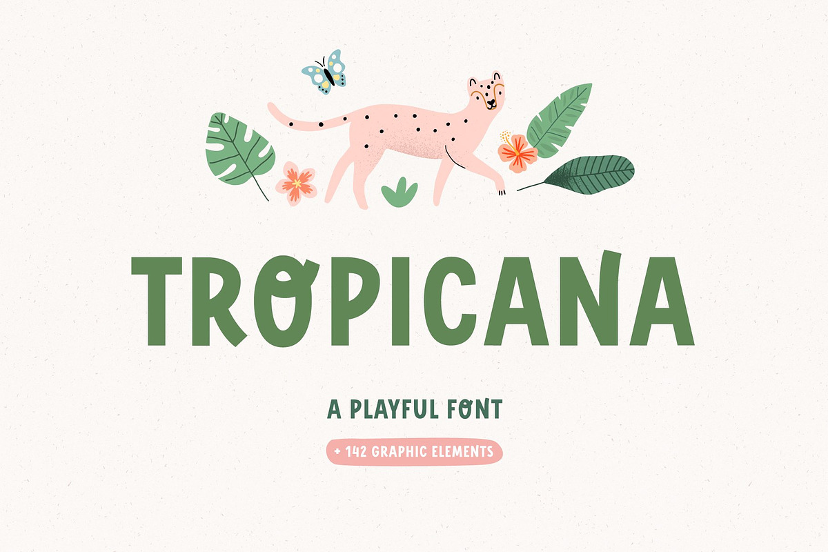 TROPICANA | Playful font, a Font by AngelinaKovel (Photo 1 of 15)