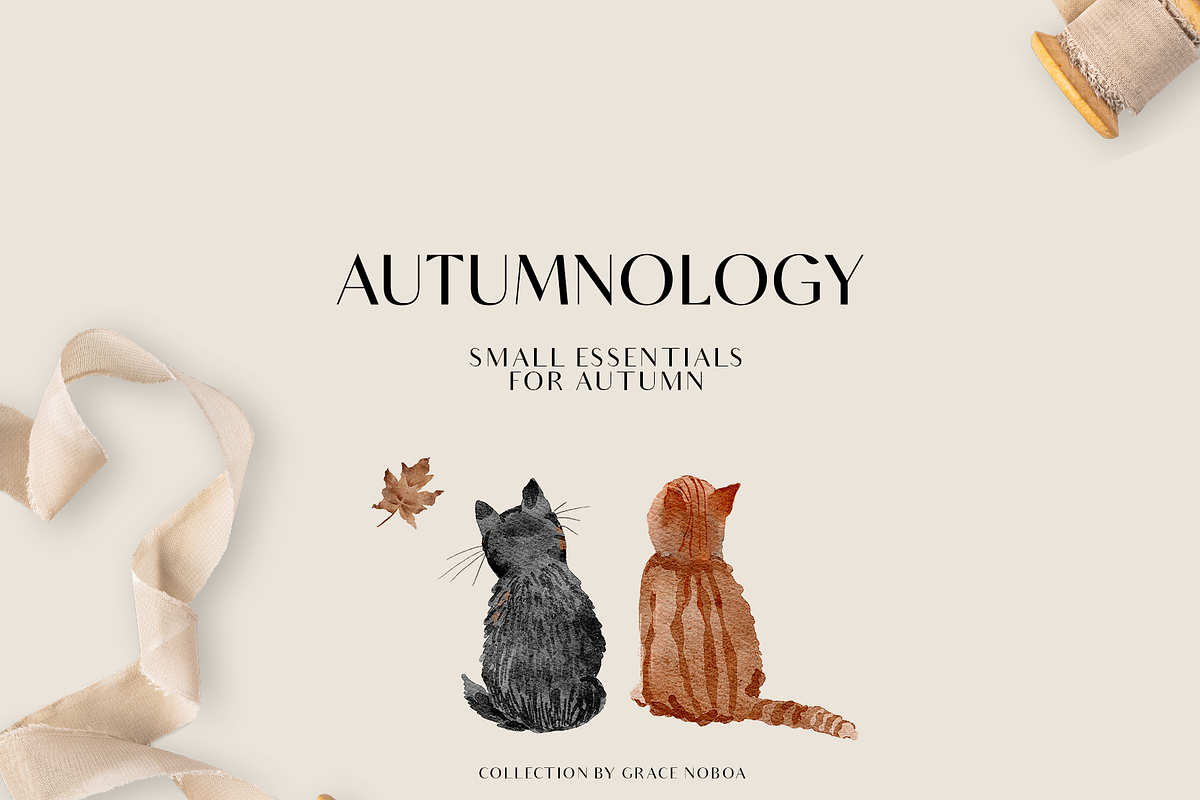 Cozy Autumn Fall Halloween Graphics, a Seasonal Illustration by Grace Noboa Illustrations (Photo 6 of 7)