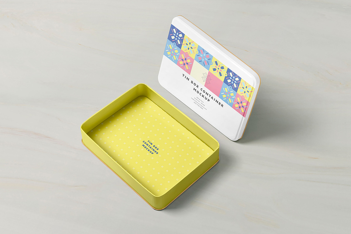 Tin Box Mockup, a Product Mockup by PixelVoyager (Photo 5 of 9)