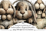 Peeking Easter Bunny Clipart, an Illustration by Designking (Thumbnail 1 of 5)