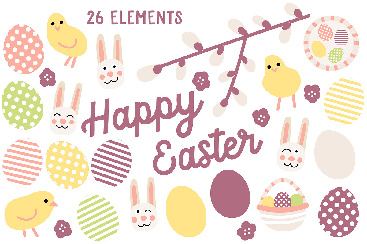 Happy Easter patterns elements cards, a Pattern Graphic by RevolutionizZed (Photo 9 of 16)