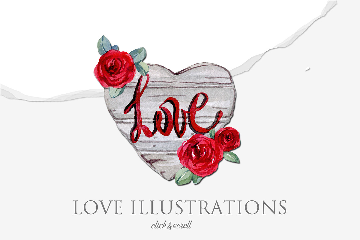 Watercolor Valentine Day Collection, a Food Illustration by S_ARTLOVE (Photo 8 of 10)