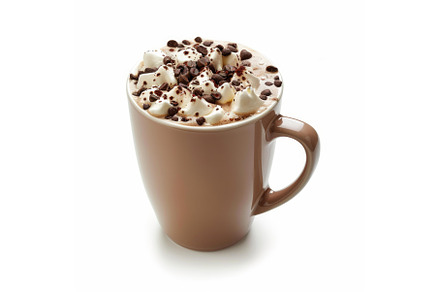 Delicious hot chocolate with whipped, a Food & Drink Photo by Ylivdesign
