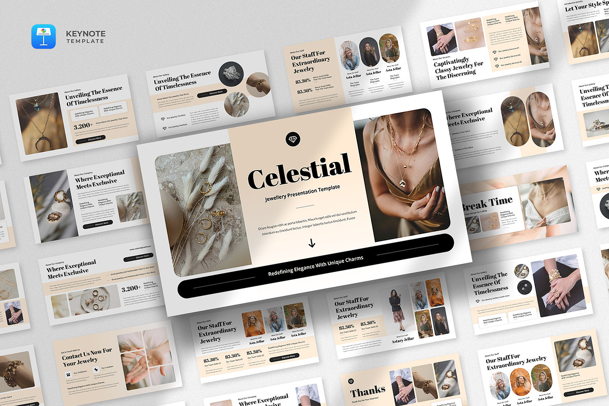 Luxury Jewelry Keynote Template, a Presentation Template by fluffstudio (Photo 1 of 4)