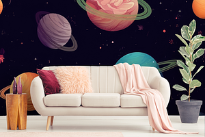 Floral Galaxy Posters And Patterns