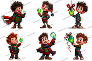 Watercolor Whimsical Christmas, an Illustration by DreamArtGraphic (Thumbnail 3 of 5)