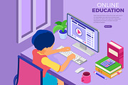 Online distance education from home, an Education Illustration by TAlex (Thumbnail 3 of 6)
