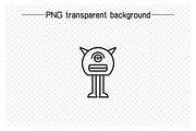 Cute Monster Character Icons, an Outline Icon by Designfour (Thumbnail 2 of 7)