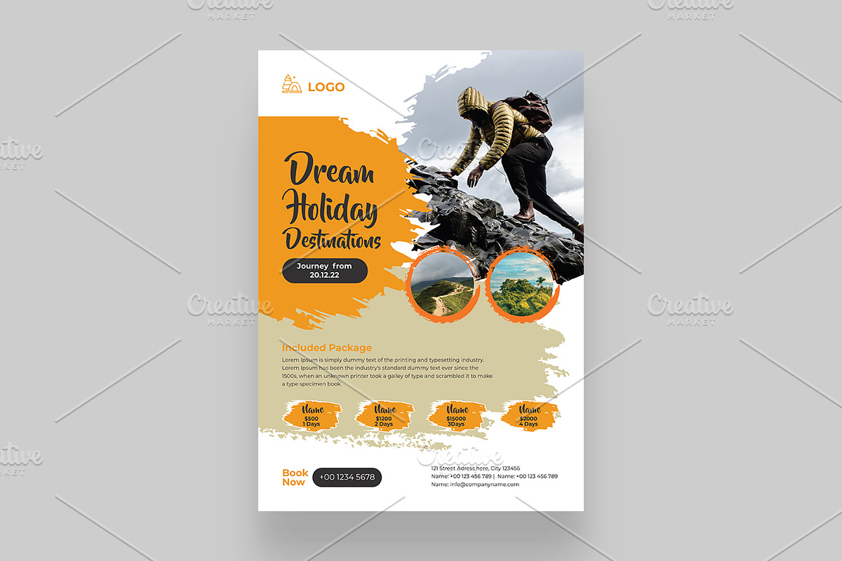 Modern Travel Flyer Design, a Flyer Template by Shahjahangdb1 (Photo 2 of 13)
