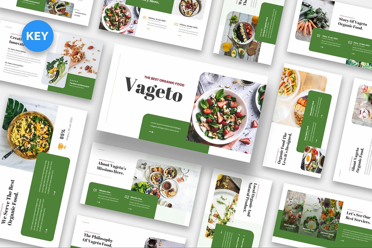 Vageto - Organic Food Keynote, a Presentation Template by Fit-tee (Photo 1 of 6)