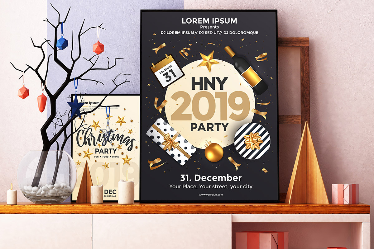 Set of 10 Christmas Party Flyers, a Brochure Template by Creative Graphics (Photo 2 of 15)