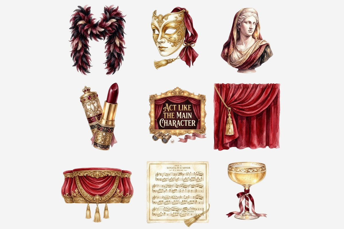Watercolor Opera Theater Bundle, a Person Illustration by Tanya Kart (Photo 10 of 13)