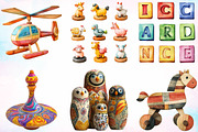 Watercolor Wooden Toys Clipart PNG, an Illustration by Canvas Craft (Thumbnail 3 of 5)
