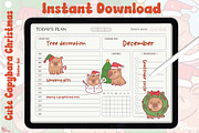 Cute Capybara Christmas Sticker Set, a Graphic by Dori Debreceni draws (Thumbnail 2 of 4)