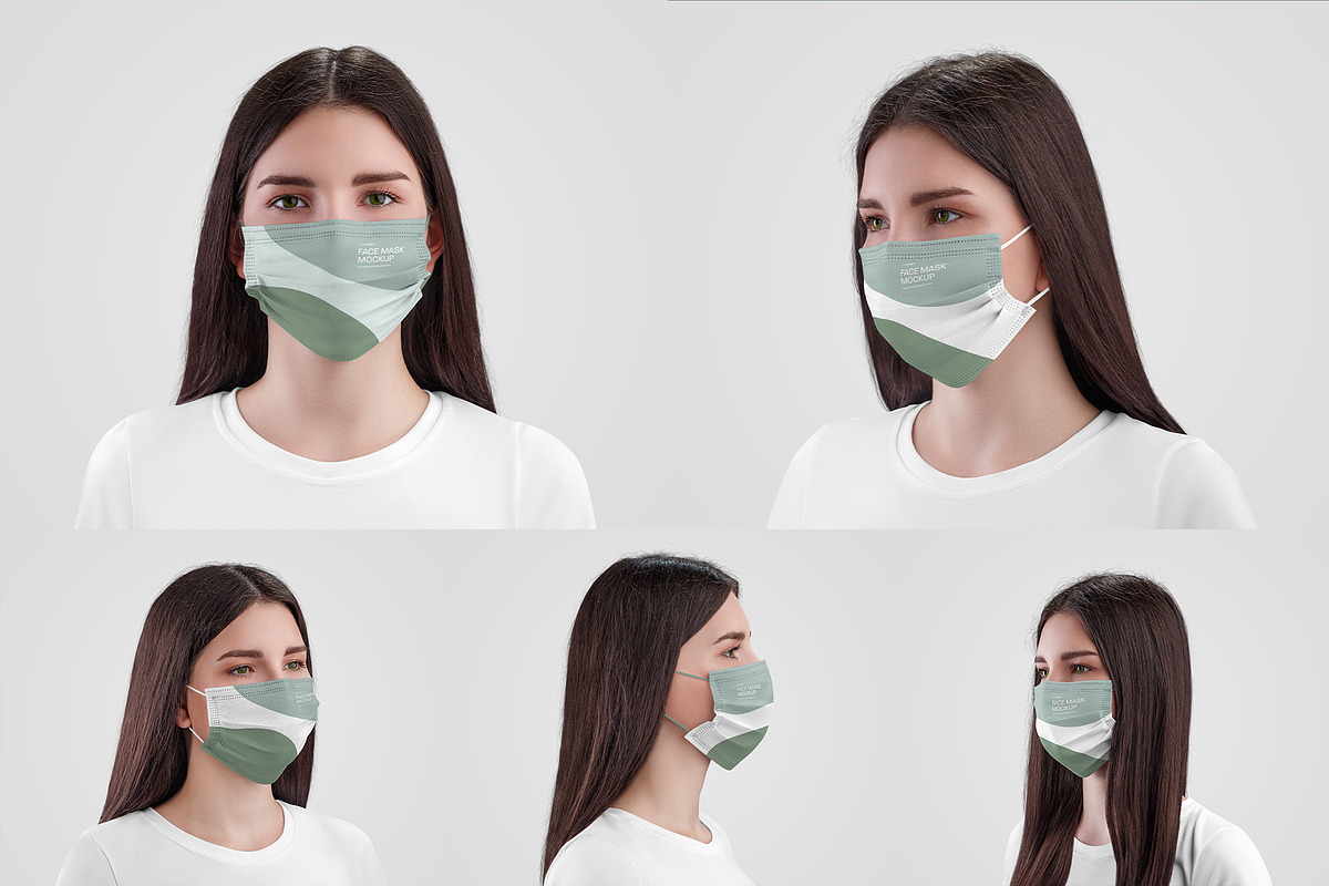 5 Mockups Face Mask, a Mask Mockup by Grow Design Craft Studio (Photo 2 of 7)