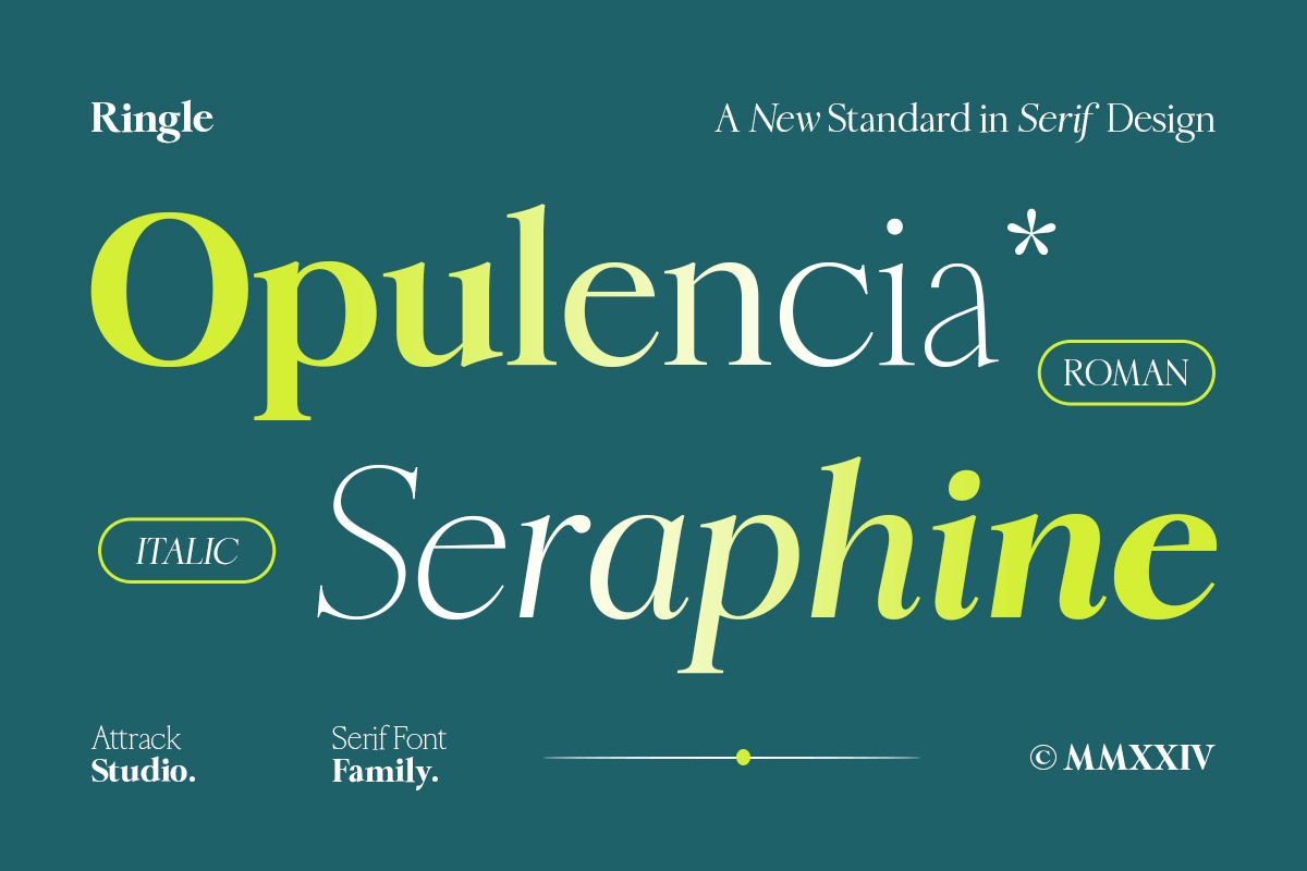 Ringle, a Serif Font by Attract Studio (Photo 2 of 13)