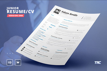 Junior Resume/Cv Template - Volume 1