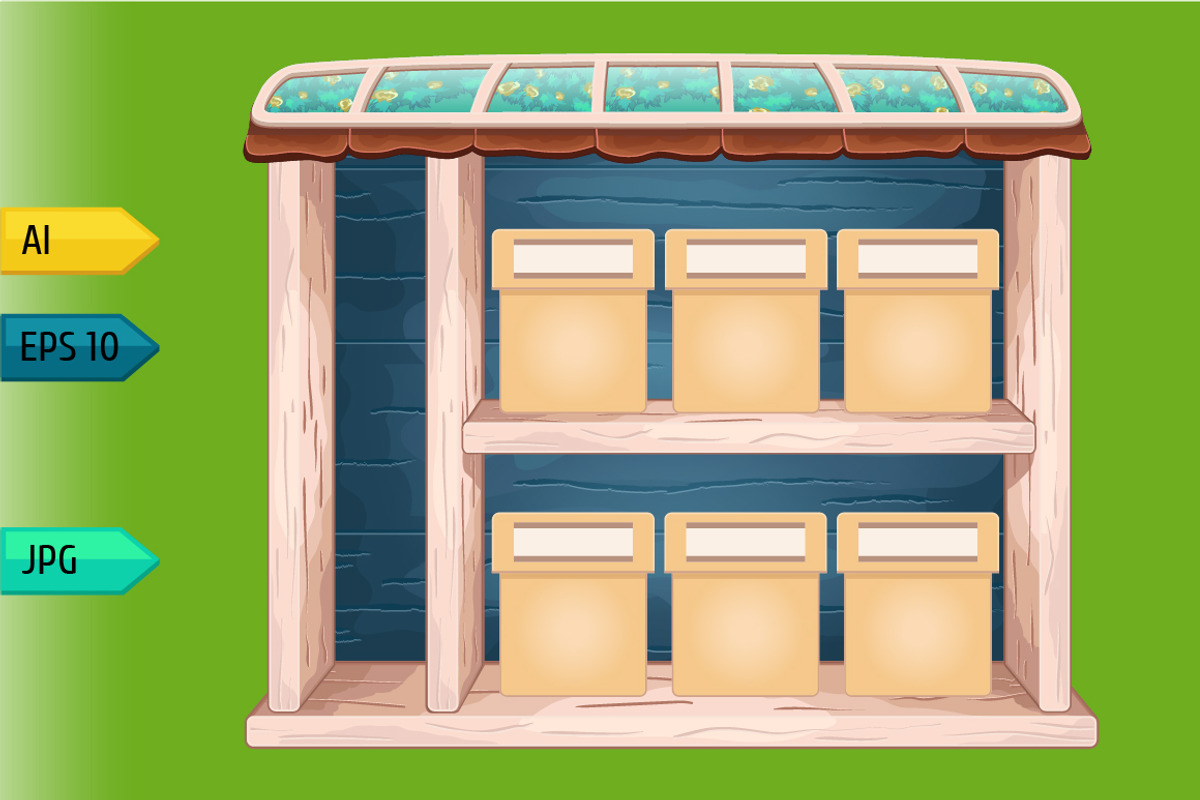 Game wooden store windows set, a Templates & Theme by julia_musdotter (Photo 12 of 21)