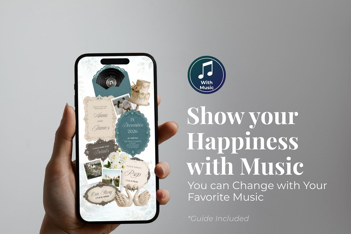 Teal Blue Wedding Website Invitation, a Landing Page Template by Everyday Perfection (Photo 7 of 12)