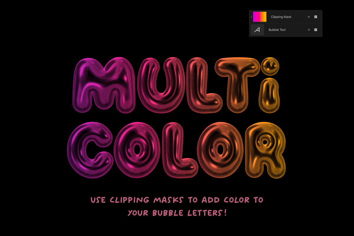 Blown Glass 3D SVG Bubble Color Font, a Sans Serif Font by The Creative Bix (Photo 12 of 13)
