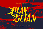 Play Setan Typeface, a Sans Serif Font by alit design (Thumbnail 1 of 15)