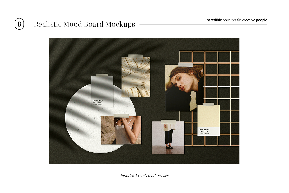 Realistic Mood Board Mockups, a Books & Magazine Mockup by William Hansen (Photo 4 of 9)