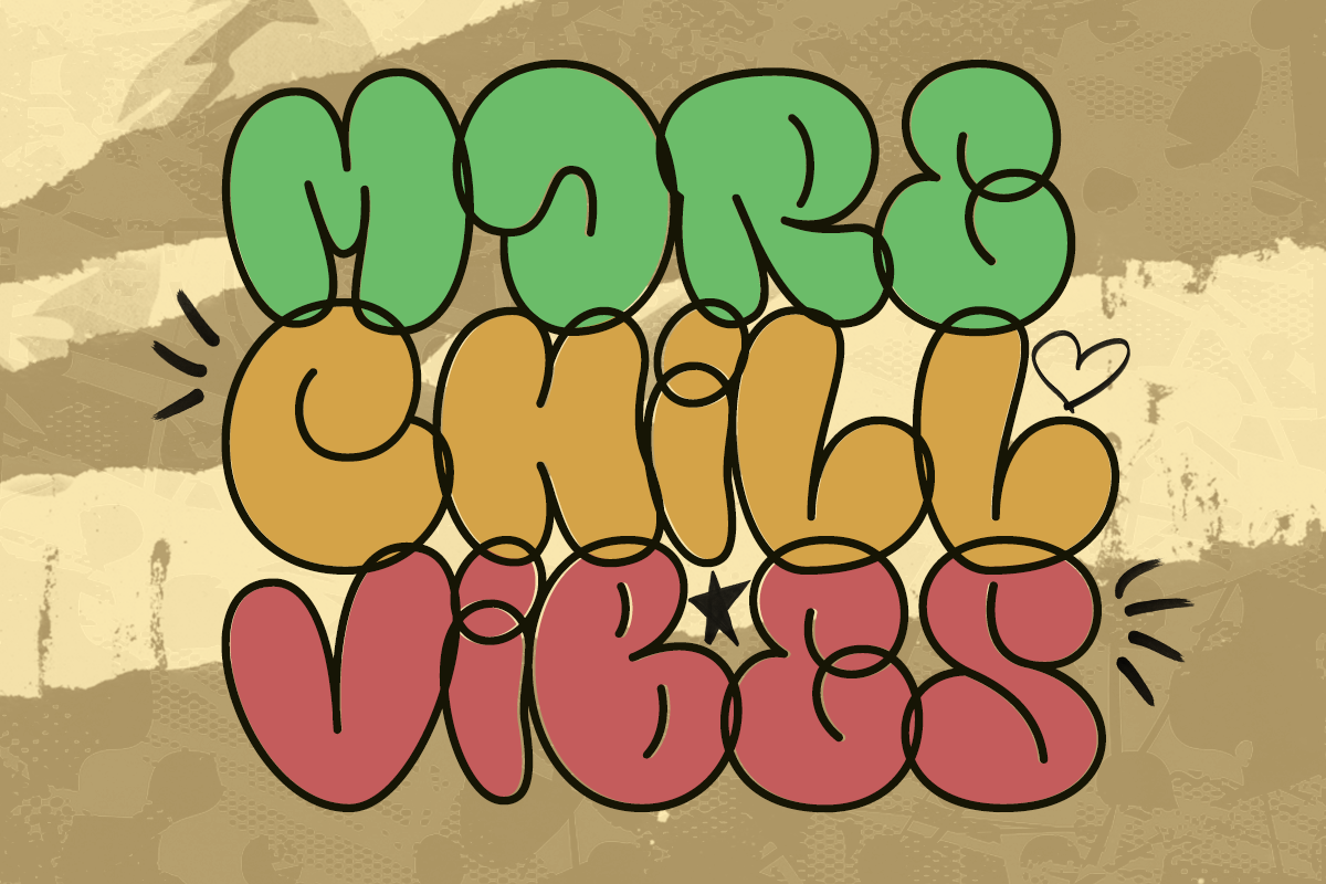 Tlooper Gump - Bubble Graffiti Style, a Sans Serif Font by RagamKata (Photo 5 of 12)