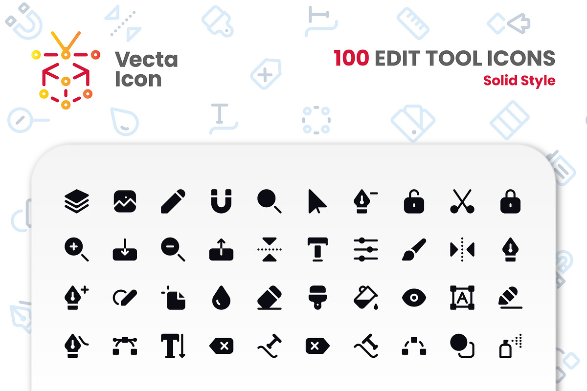 Edit Tool Icon Pack, a Solid Icon by vectaicon (Photo 1 of 5)