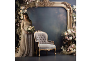 10 Vintage Gold Frames Backdrops, a Layer Style Add-On by NSTUDIO (Thumbnail 7 of 7)